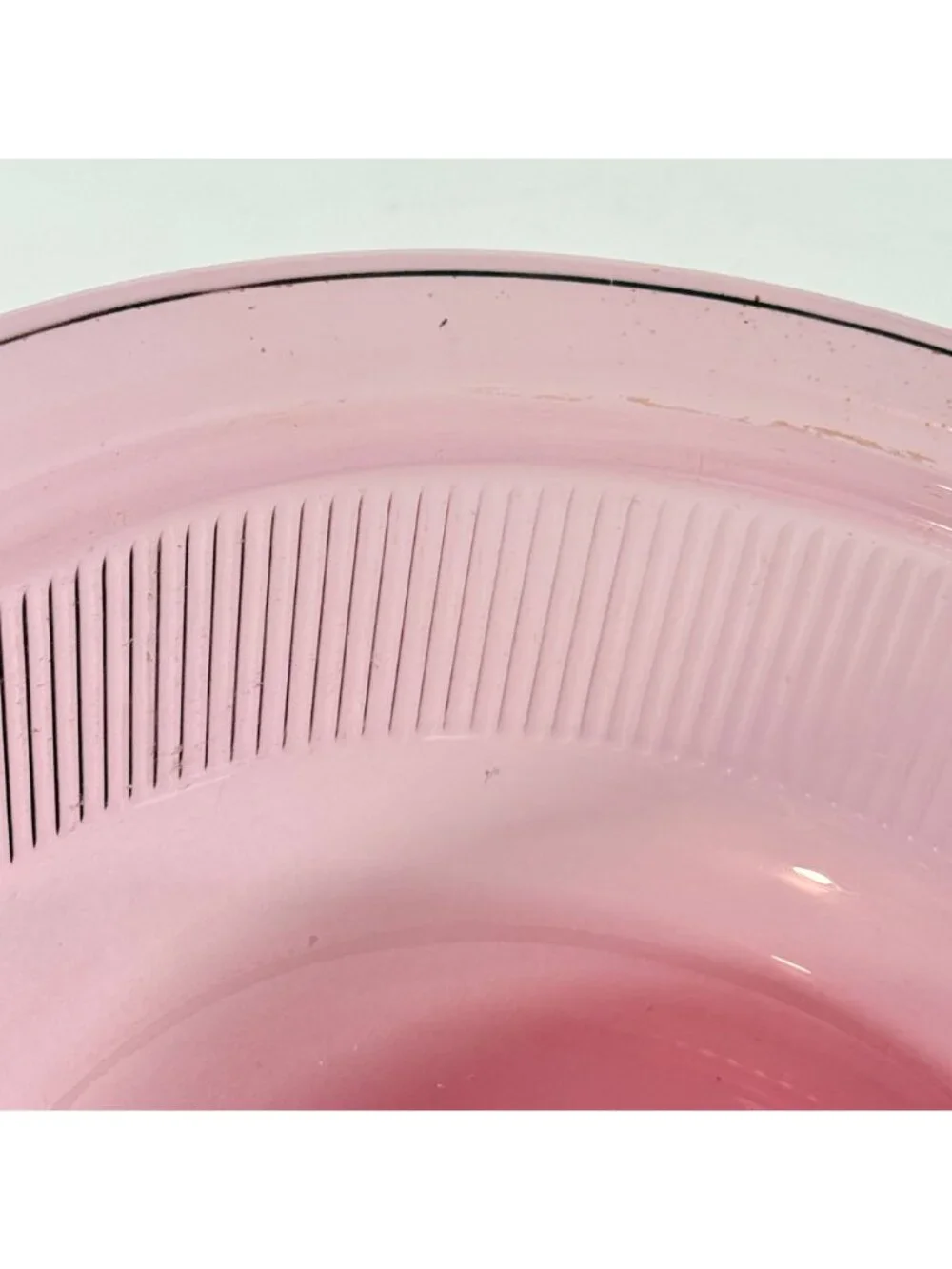 Vintage 1.5 Qt Corning Vision Ware Cranberry Ribbed Casserole Dish w Lid V-33-B